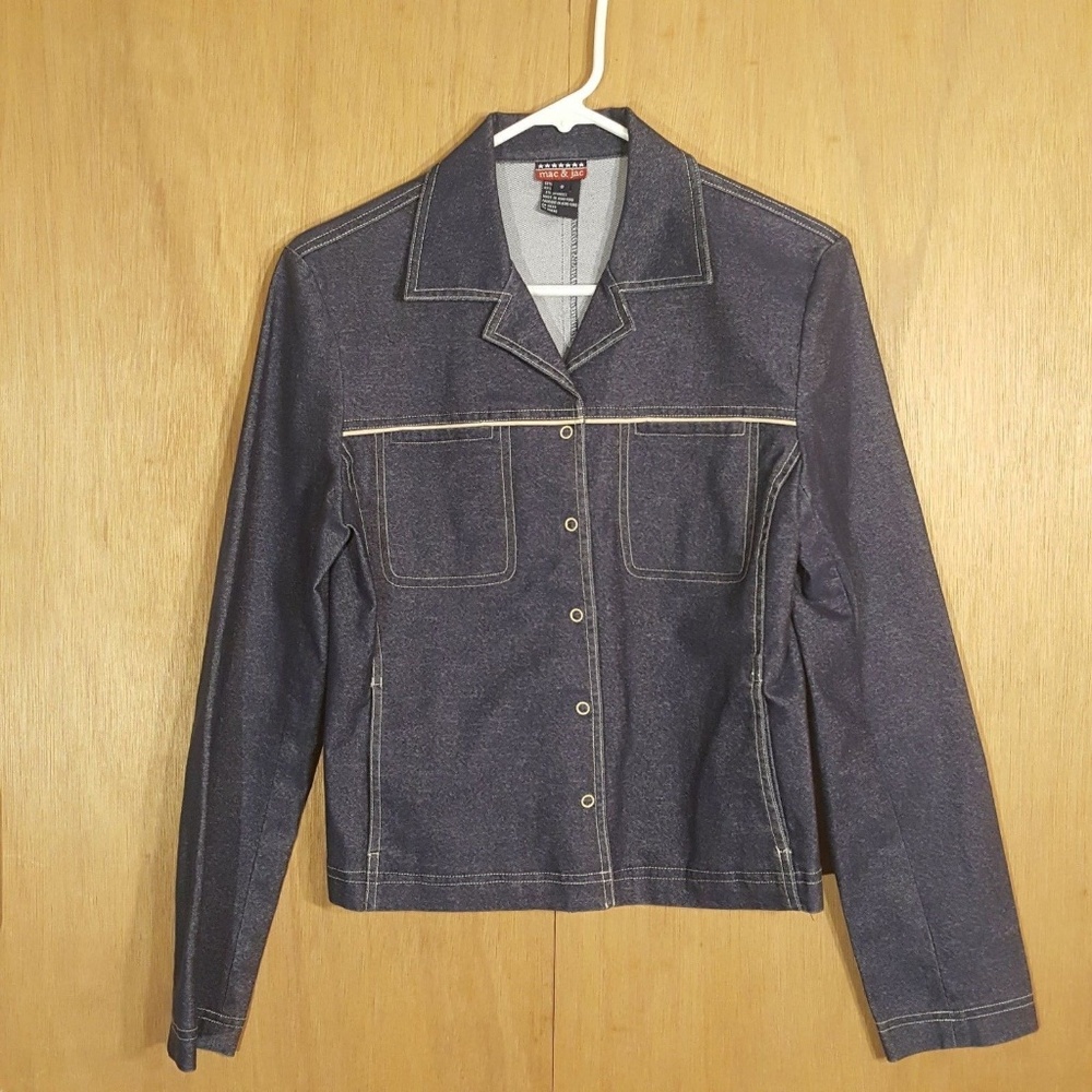 Mac & Jac Women's Blue Jean Jacket Size 8
